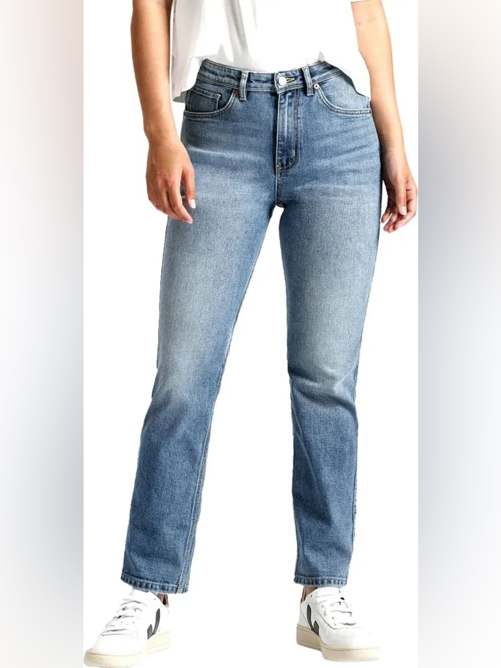 Du/er Classic Light Blue Women's Straight Leg Jeans Size W29/L27